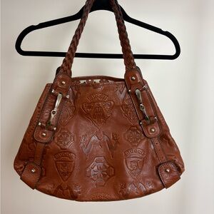 Vintage Gucci Pelham Braided Handle Shoulder Leather Bag